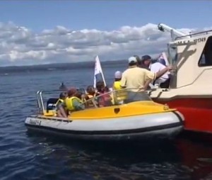 Boat on Lake Taupo